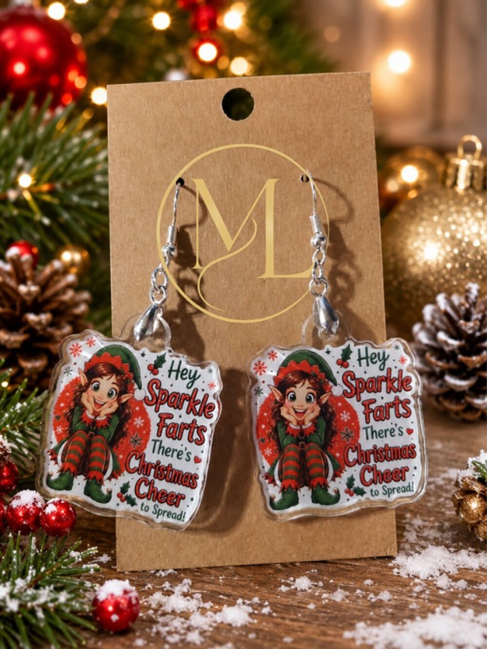 Earrings. Hey Sparkle Farts